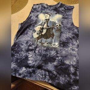 Blue Tie-Dye Elvis Presley Tank Top NWOT 42-44